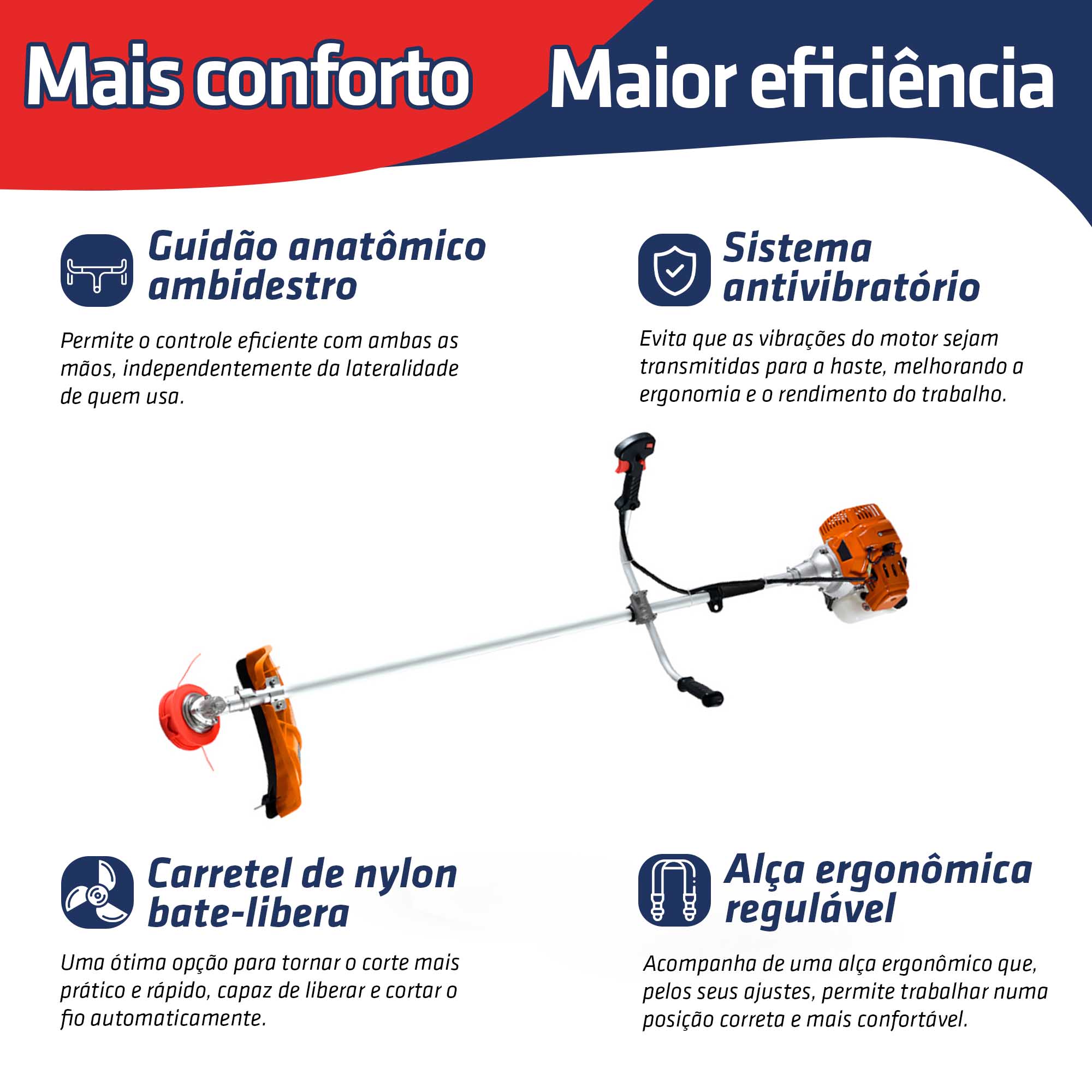 Roçadeira a gasolina SKIM5500 – INTECH MACHINE