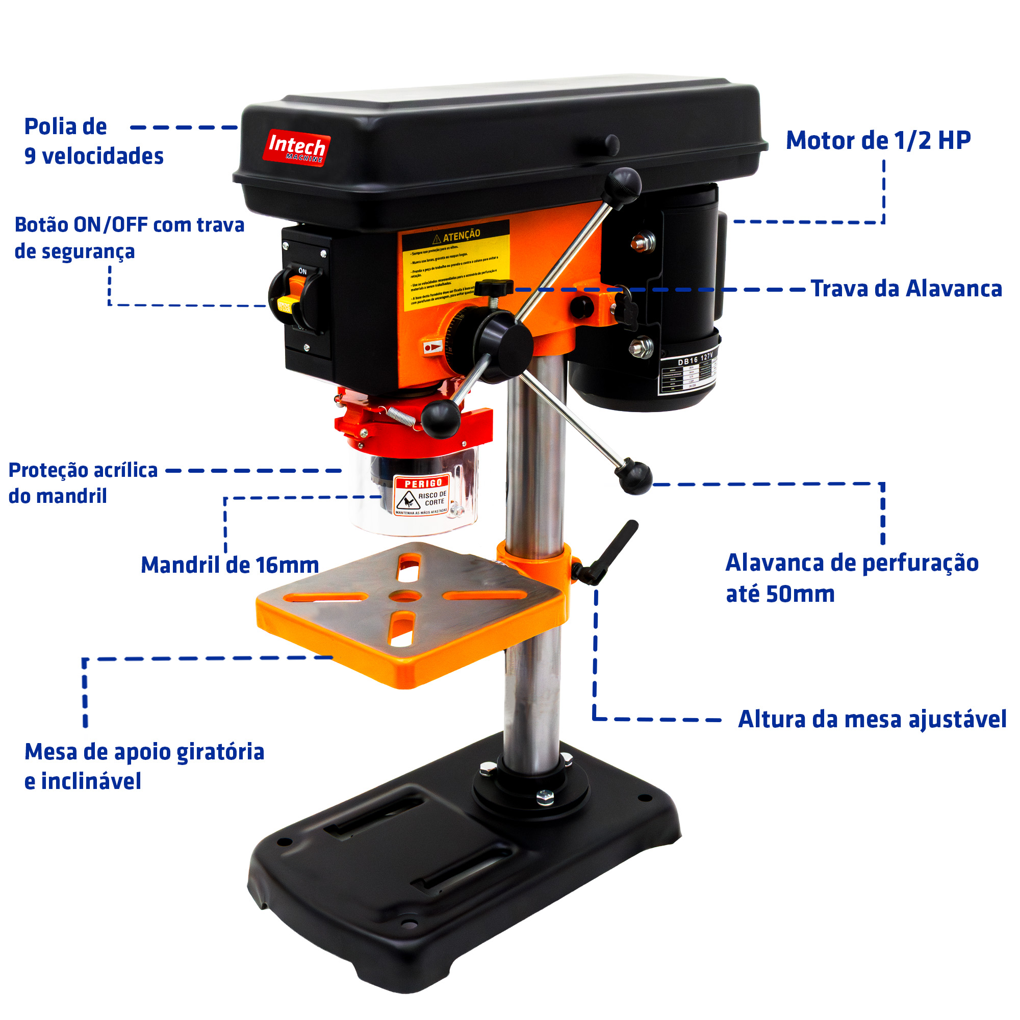 Furadeira de Bancada DB16 – INTECH MACHINE