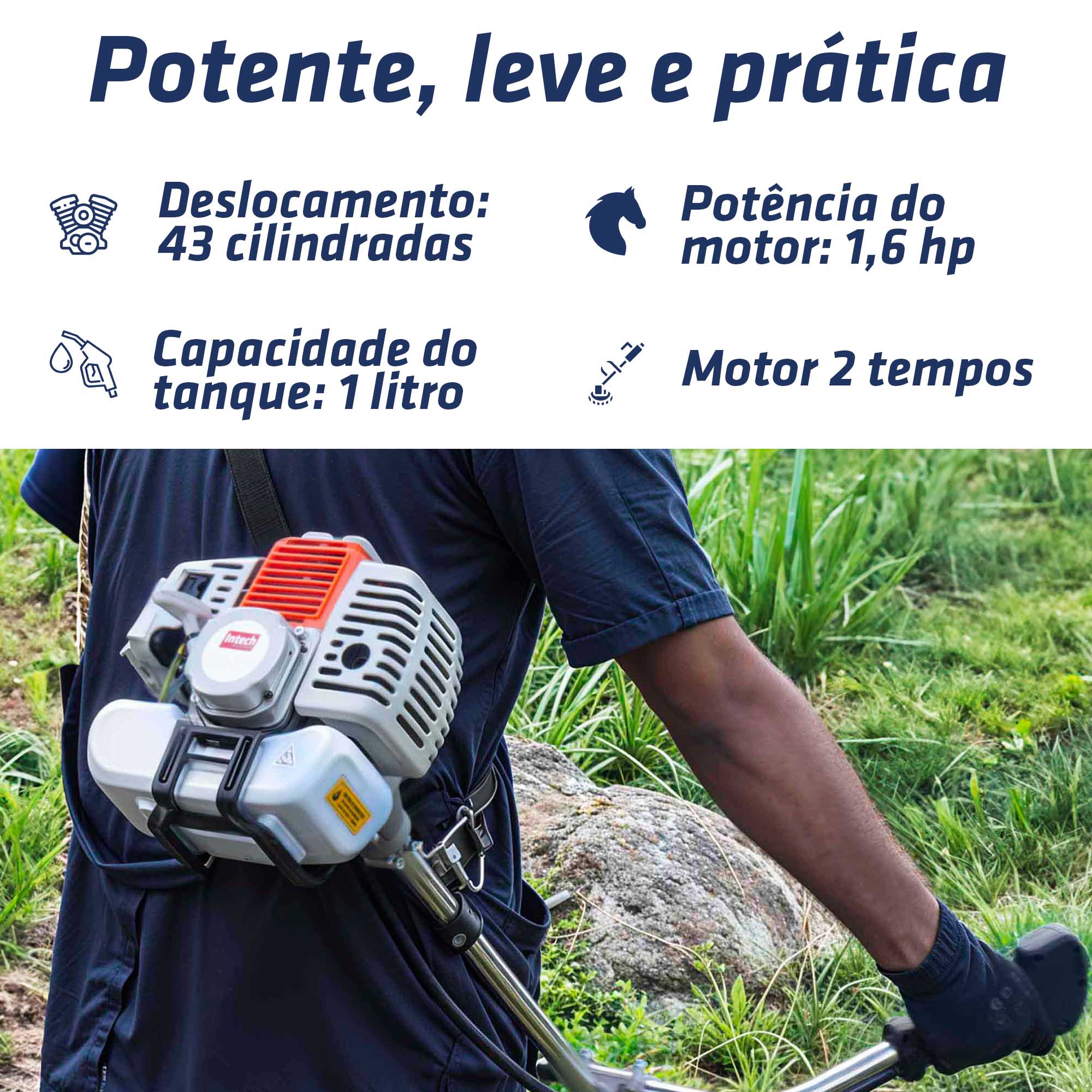 Roçadeira a Gasolina SKIM4200H – INTECH MACHINE